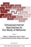 Cover for Ethoexperimental approaches to the study of behavior