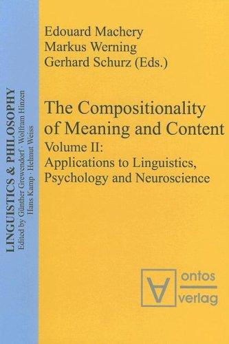 Cover for The Compositionality of Meaning and Content: Volume II