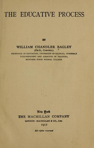 Cover for The educative process
