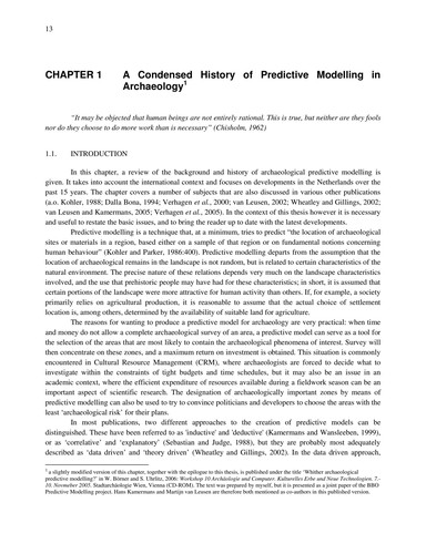 Cover for Case studies in archaeological predictive modelling [sic