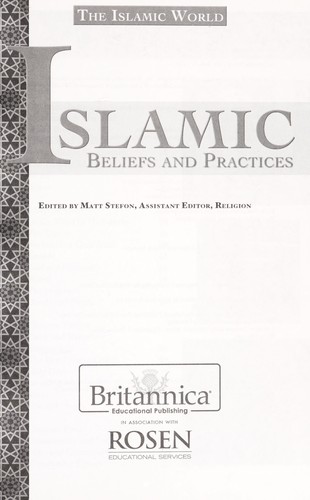Cover for Islamic beliefs and practices