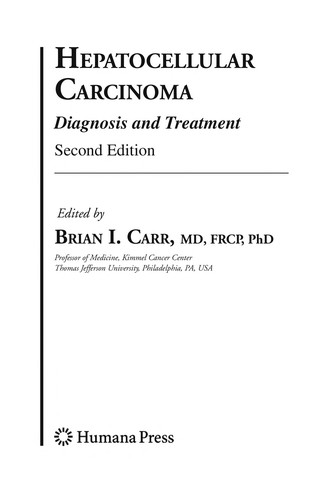 Cover for Hepatocellular carcinoma