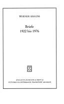 Cover for Briefe 1922 bis 1976