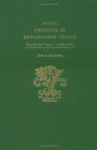 Cover for Music printing in Renaissance Venice
