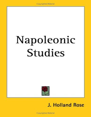 Cover for Napoleonic Studies