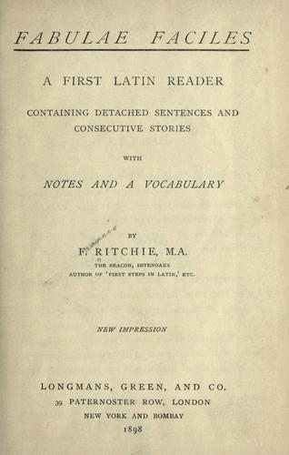 Cover for Fabulae faciles