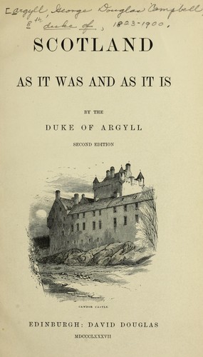 Cover for Scotland as it was and as it is