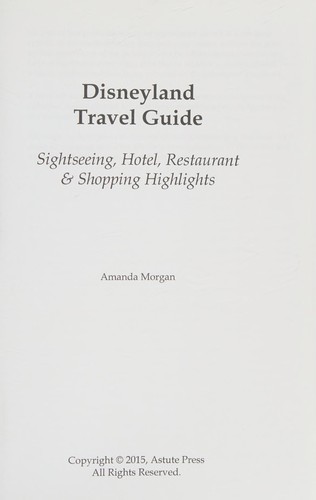 Cover for Disneyland Travel Guide