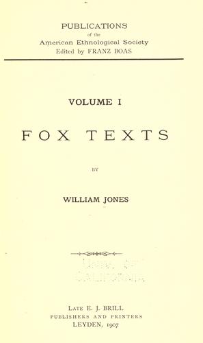 Cover for Fox texts