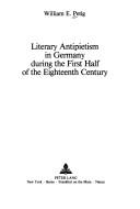 Cover for Literary antipietism in Germany during the first half of the eighteenth century