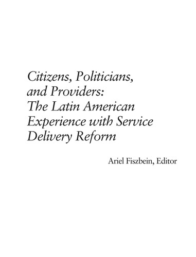 Cover for Citizens, politicians, and providers