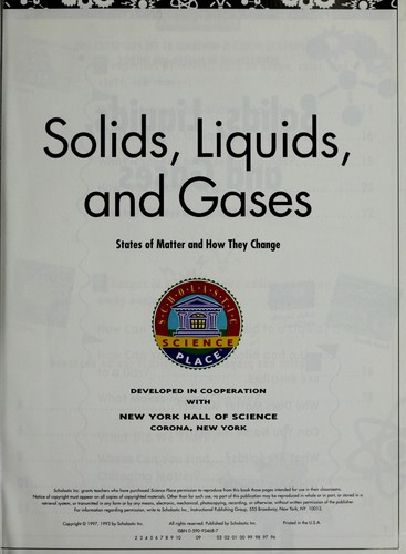 Cover for Solids, liquids, and gases
