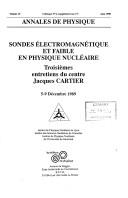 Cover for Sondes électromagnétique et faible en physique nucléaire