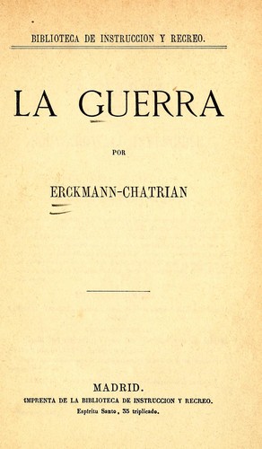 Cover for La guerra
