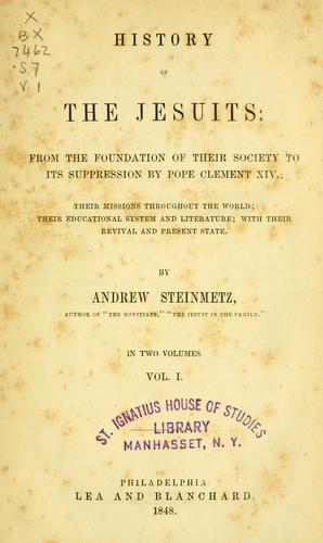 Cover for History of the Jesuits