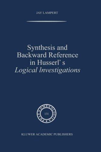 Cover for Synthesis and backward reference in Husserl's Logical investigations