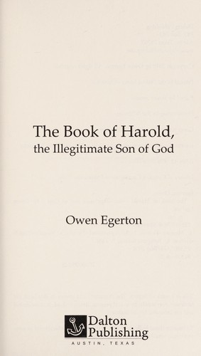 Cover for The book of Harold