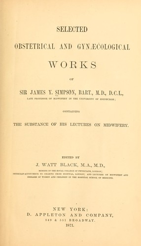 Cover for Selected obstetrical and gynecological works