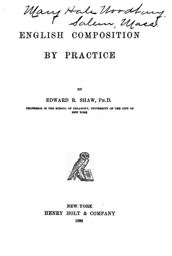 Cover for English composition by practice