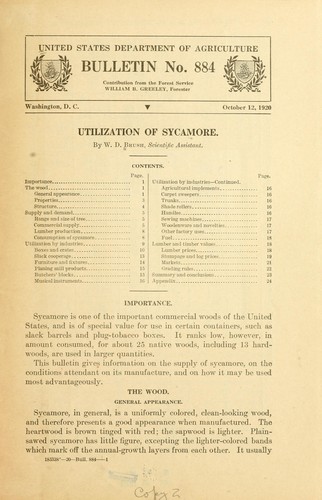 Cover for Utilization of sycamore