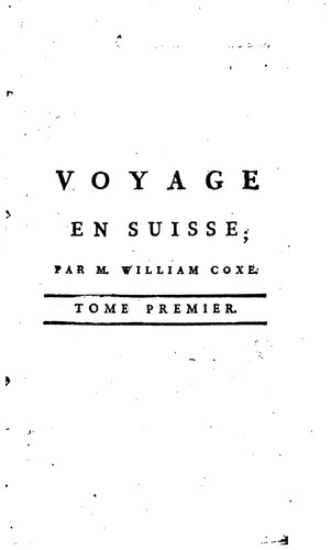 Cover for Voyage en Suisse