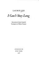 Cover for I can't stay long
