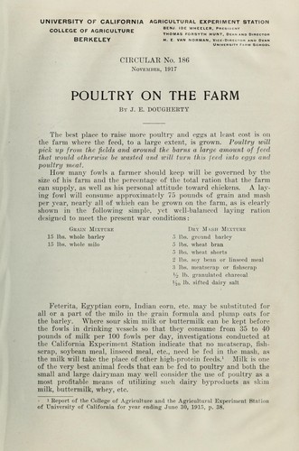 Cover for Poultry on the farm