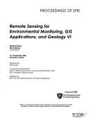 Cover for Remote sensing for environmental monitoring, GIS applications, and geology VI