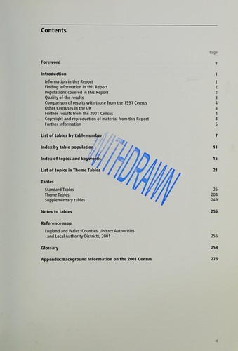 Cover for Census 2001