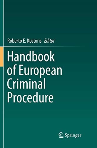 Cover for Handbook of European Criminal Procedure