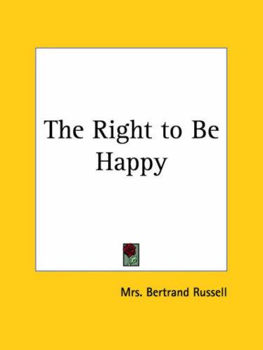 Cover for The Right to Be Happy