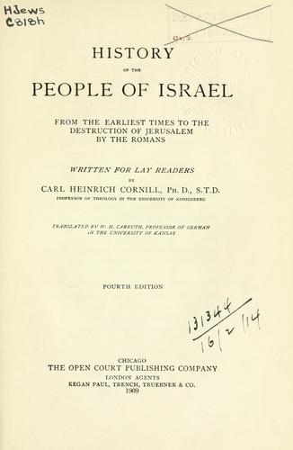 Cover for History of the people of Israel