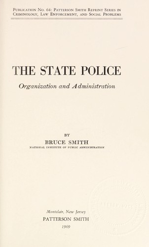 Cover for The state police