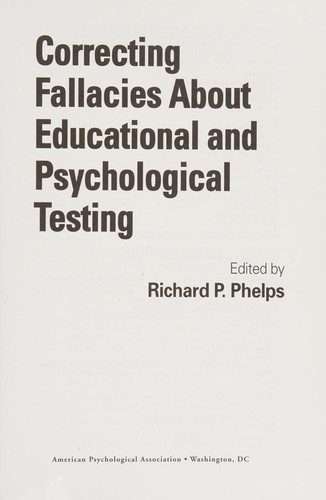 Cover for Correcting fallacies about educational and psychological testing