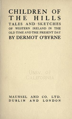 Cover for Children of the hills
