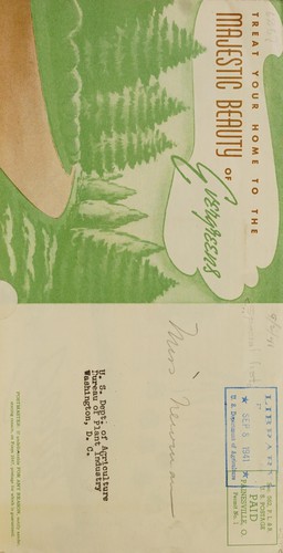Cover for Select your seeds, flowers, trees, shrubs, evergreens from the largest complete nursery, 1854-1941 ... reliable for 87 years