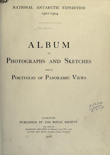 Cover for Album of photographs and sketches with a portfolio of panormaic views.