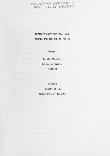 Cover for Advanced constitutional law