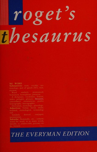 Cover for Roget's Thesaurus of English words and phrases