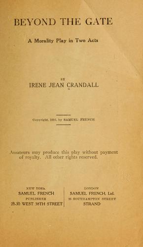 Cover for Beyond the gate