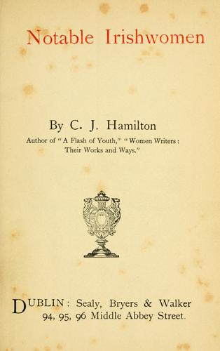 Cover for Notable Irishwomen