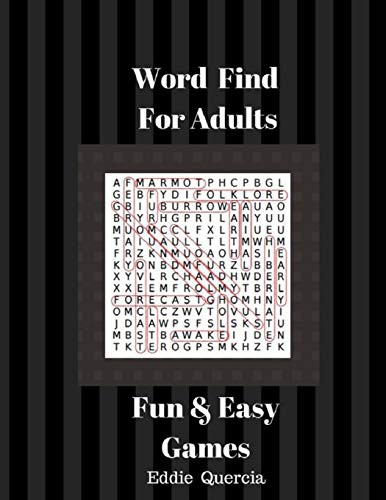 Cover for Word Find For Adults Fun & Easy Games