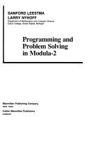 Cover for Programming and problem solving in Modula-2