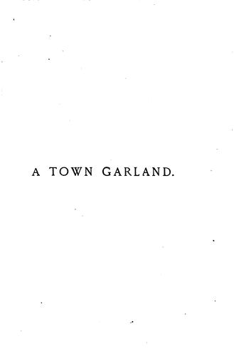 Cover for A town garland, a collection of lyrics