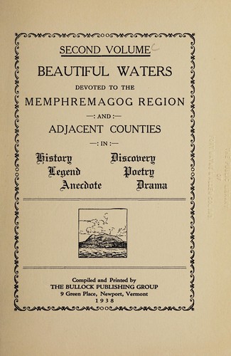 Cover for Beautiful waters