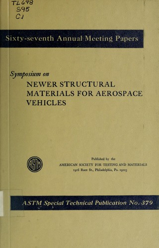 Cover for Symposium on Newer Structural Materials for Aerospace Vehicles
