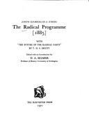 Cover for The Radical programme (1885)