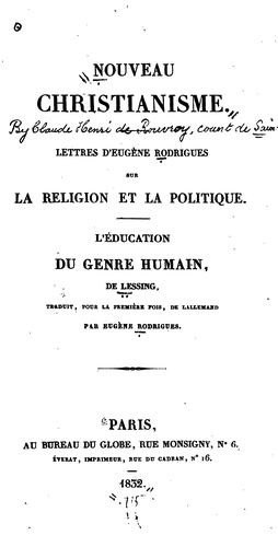 Cover for Nouveau christianisme.