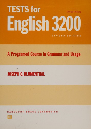 Cover for Tests for English 3200