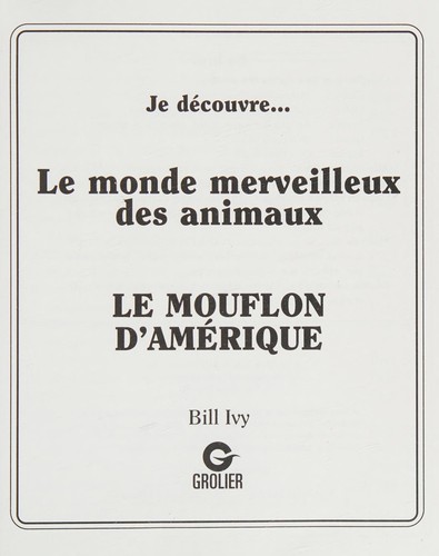 Cover for Le mouflon d'Amérique